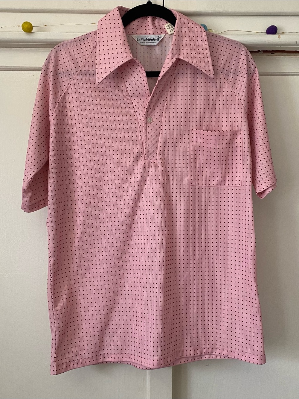 Pink Polka-Dot Short-Sleeve Polo